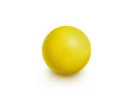 Yellow Spheres Isolated on white Background. 3D render photo