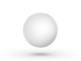 White Spheres Isolated on white Background. 3D render photo