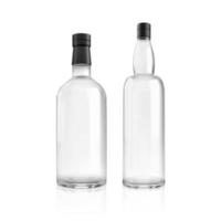 a bottle of alcohol on a white background. 3d render photo