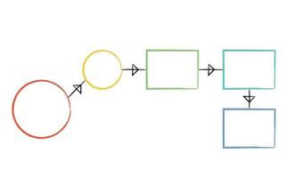 Linear Flowchart. Illustration of infographic business, graph and diagram planning vector