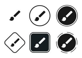 brush icon . web icon set . icons collection flat. Simple vector illustration.