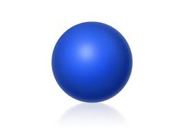 esferas azules aisladas sobre fondo blanco. renderizado 3d foto