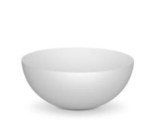 White Semi Sphere Mockup on white background. 3D render photo