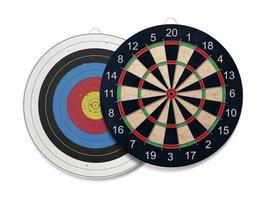 dartboard on white background. top viwe photo