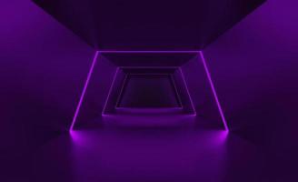 3d rendering of purple glowing neon light abstract background, sci-fi, technology concept, product display, showroom, Illustration, wallpaper photo