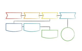 diagrama de flujo lineal. ilustración de negocios infográficos, gráficos y planificación de diagramas vector