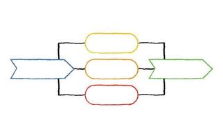 Linear Flowchart. Illustration of infographic business, graph and diagram planning vector