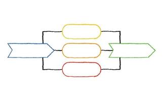 Linear Flowchart. Illustration of infographic business, graph and diagram planning vector