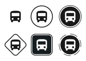 icono de autobús. conjunto de iconos web. colección de iconos plana. ilustración vectorial sencilla. vector