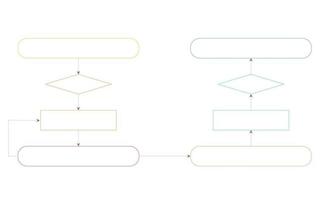 Linear Flowchart. Illustration of infographic business, graph and diagram planning vector