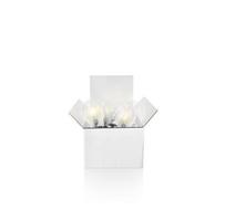 Ideas inspiration with group of lightbulb in box on white background .Business creativity. motivation to success photo