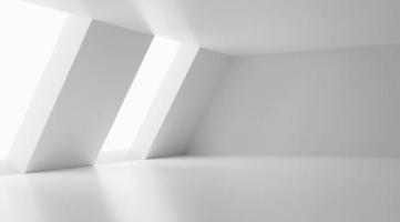 3D Abstract room white background. 3d render photo
