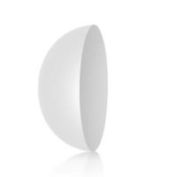 White Semi Sphere Mockup on white background. 3D render photo
