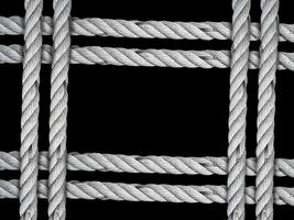 Old Ropes on a black background photo