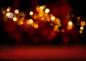 Red glitter vintage lights background. defocused photo