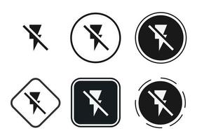 flash off icon . web icon set . icons collection flat. Simple vector illustration.