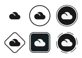 cloudy icon . web icon set . icons collection flat. Simple vector illustration.