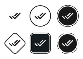 done icon . web icon set . icons collection flat. Simple vector illustration.