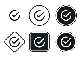 checkmark circle outline icon . web icon set . icons collection flat. Simple vector illustration.