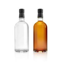 a bottle of alcohol on a white background. 3d render photo