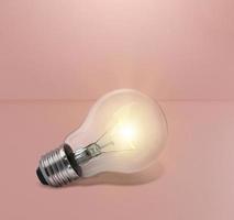 light bulbs on pastel background photo