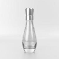 Perfume bottle on a white background. 3d render photo