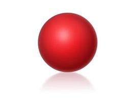 esferas rojas aisladas sobre fondo blanco. renderizado 3d foto