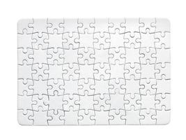 Puzzle simple pattern isolated on white photo