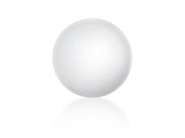 White Spheres Isolated on white Background. 3D render photo