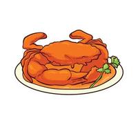 hand drawn sweet and sour crab vector