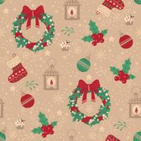 Seamless pattern. Vector elements. Background for festive packaging. Gift paper.