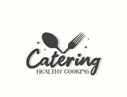 Catering logo design template vector