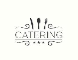 plantilla de diseño de logotipo de catering vector