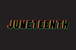 Juneteenth, colorful typography design for print or use as poster, card, flyer or Banner vector