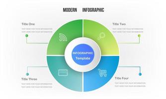 plantilla de infografía moderna para negocios vector