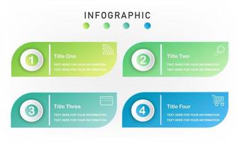 modern infographic template gradient color vector