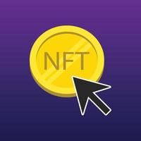 NFT Pointer Click Design Illustration vector