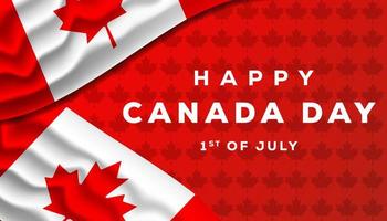 canada day with realistic canadian day background vector