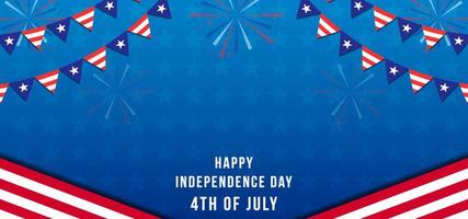 happy independence day 4th of july background with copy space area vector