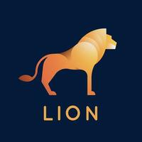 Lion logo template design. Vector illustration.