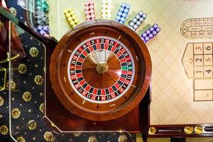 gambling chips on a game table roulette photo