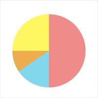 Minimalistic vector illustration diagram, circle diagram with to-dos, and tasks.