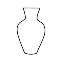 Collection of contour drawings of vases in eps 10 vector