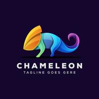 chameleon logo illustration vector template