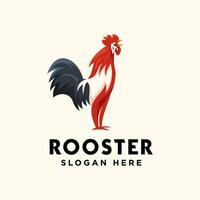 rooster logo design premium vector