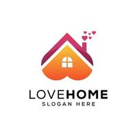 love home logo design, home care logo, icon , symbol, vector template