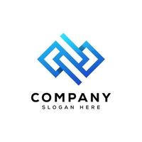 abstract geometric logo or infinity line  logo for your company vector