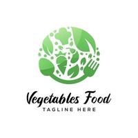 vegetables food logo, herbal food logo premium vector