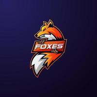fox sport logo gaming listo para usar vector