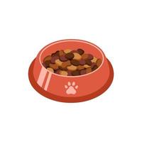 Premium Vector  Dog food in bowl vector cartoon illustration isolated on a  white background